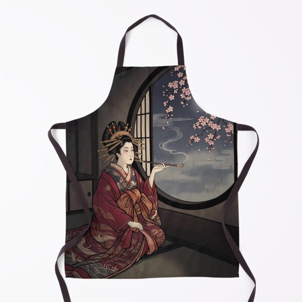 Item preview, Oiran Smoking Kiseru by Round Moon Window designed and sold by TokyoUkiyoHouse.