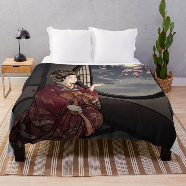 Item preview, Oiran Smoking Kiseru by Round Moon Window designed and sold by TokyoUkiyoHouse.