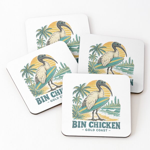 Item preview, Bin Chicken Gold Coast Surf Retro Beach designed and sold by Yellowriversss.