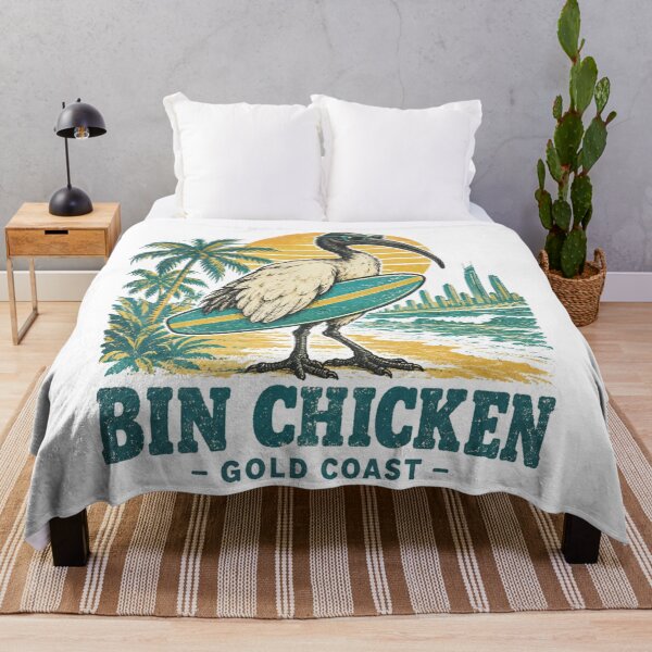 Item preview, Bin Chicken Gold Coast Surf Retro Beach designed and sold by Yellowriversss.