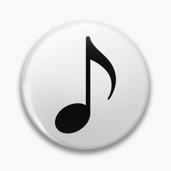 Item preview, Eighth Note Quaver - Classic Black Music Design designed and sold by lematworks.