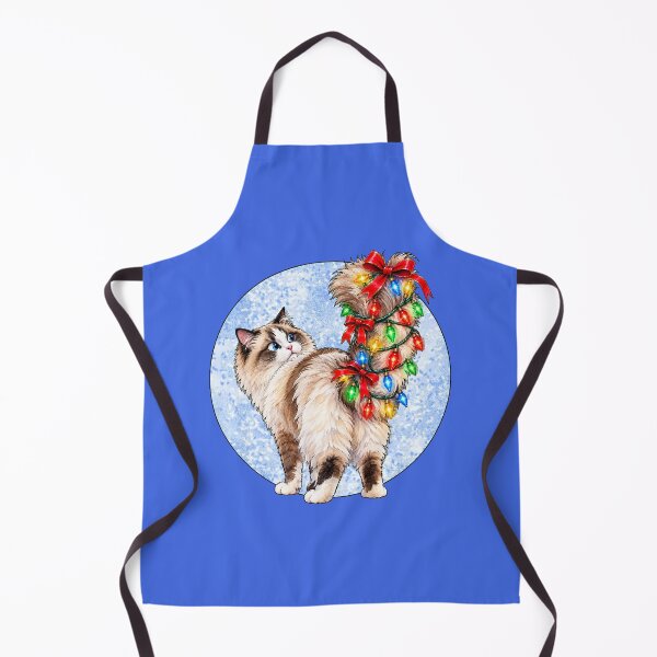 Item preview, Funny Ragdoll Cat’s Tail Decorated with Christmas Lights designed and sold by Lion and Lamb Design.