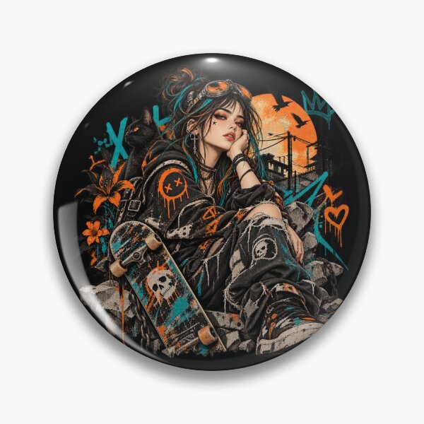 Item preview, Urban Outcast – Y2K Grunge Skater Girl Streetwear designed and sold by Kevin Shearer.