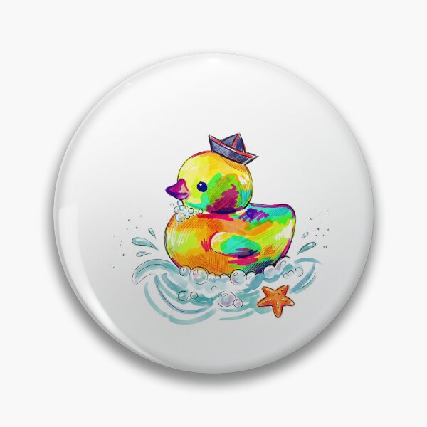 Item preview, Colorful Rubber Ducky with Paper Sailor Hat designed and sold by LexaArtworks.
