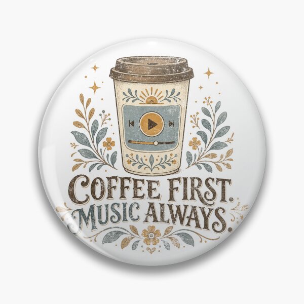 Item preview, Coffee First Music Always – Coffee and Music Lover designed and sold by Nacho Average Designs.