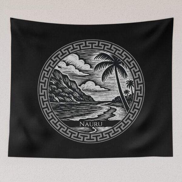 Item preview, Nauru Vintage Woodcut Art designed and sold by Thistle-TShop.