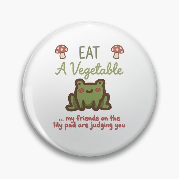 Item preview, Eat A Vegetable Frog designed and sold by LilypadLogic.