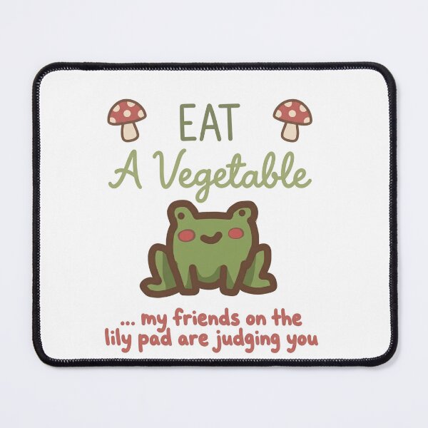 Item preview, Eat A Vegetable Frog designed and sold by LilypadLogic.
