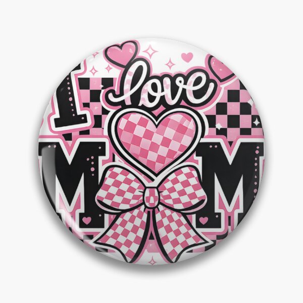 Item preview, I Love Mom Checkered Coquette Design designed and sold by inkflair2.