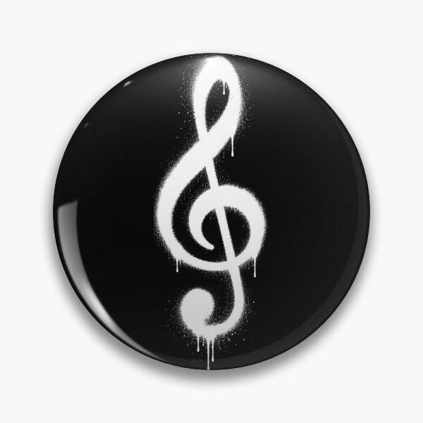 Item preview, Treble Clef - White Spray Paint Graffiti Music Art designed and sold by lematworks.