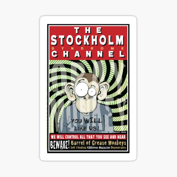 Stockholm Syndrome Channel Monkey Sticker
