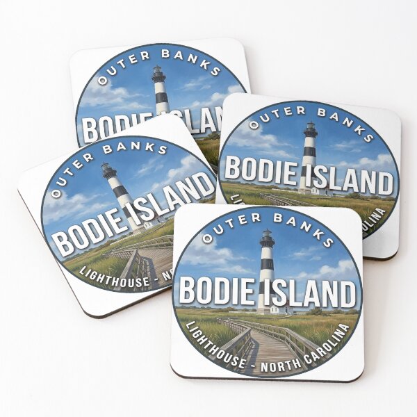 Item preview, Bodie Island Lighthouse North Carolina Boardwalk Day Round Badge Sticker designed and sold by DetourDgn.