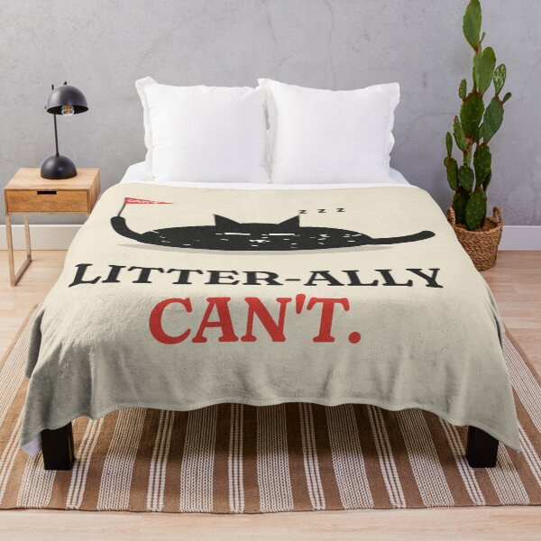 Item preview, Litter-ally Can't Lazy Black Cat designed and sold by somebasic.