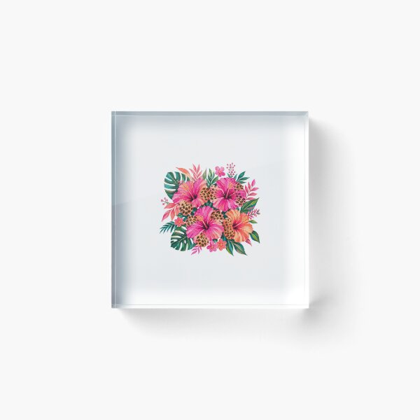 Item preview, Summer Leopard Hibiscus Floral Design designed and sold by inkflair2.