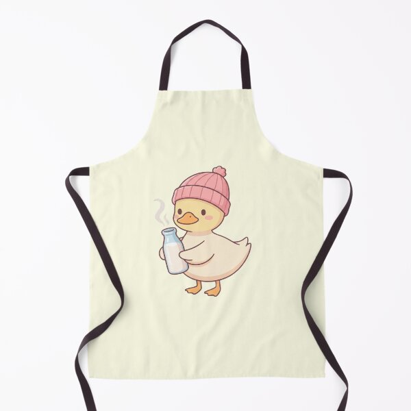 Item preview, Cute Little Duck Wearing Pink Beanie Drinking Hot Milk designed and sold by Moon's Arts.