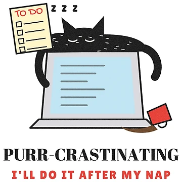 Aperçu de l'œuvre Purr-crastinating Cat on a Laptop de somebasic