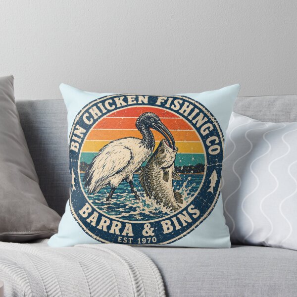 Item preview, Bin Chicken Fishing Co Barra Bins Retro Sunset designed and sold by Yellowriversss.