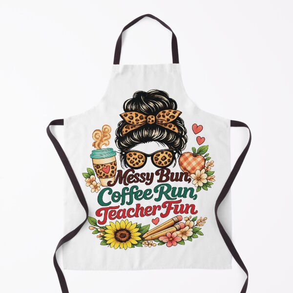 Item preview, Messy Bun Coffee Run Teacher Fun Inspiration teacher design designed and sold by inkflair2.