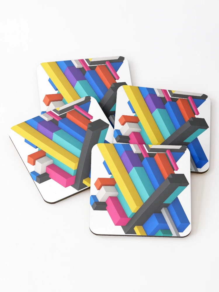 Thumbnail 1 of 5, Coasters (Set of 4), Signal Stack designed and sold by abstractengine.