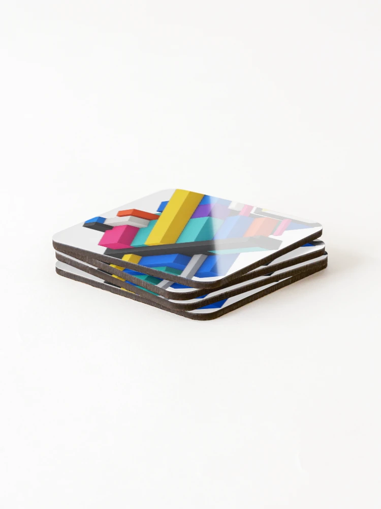 Thumbnail 4 of 5, Coasters (Set of 4), Signal Stack designed and sold by abstractengine.