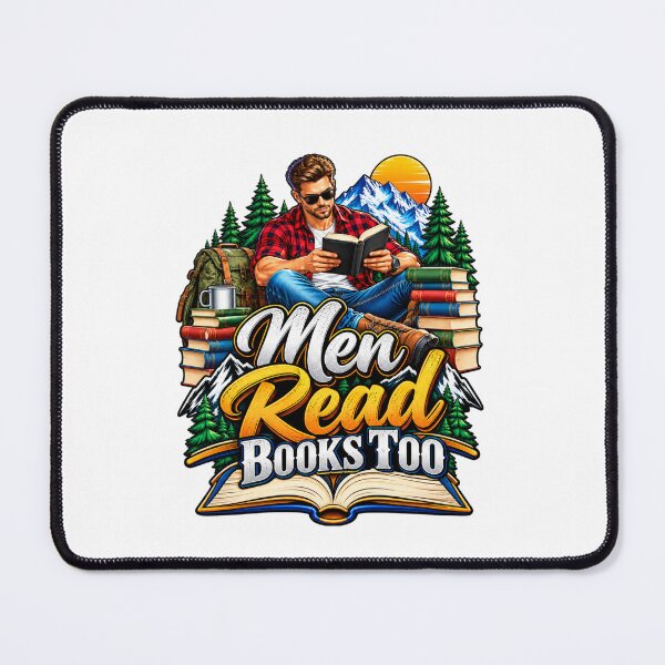 Item preview, Men Read Books Too! Book Lover Designed for T-Shirt, Pants, Coffee and other products designed and sold by GoodPlaceToShop.