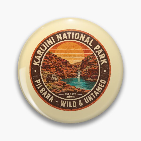 Item preview, Karijini National Park Pilbara Wild Untamed Retro Gorge designed and sold by Yellowriversss.