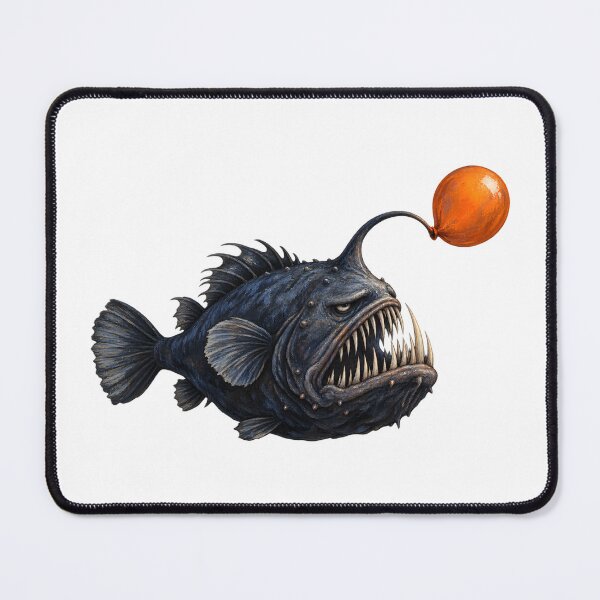 Item preview, Party of One - Grumpy Anglerfish with Birthday Balloon designed and sold by Digipeel.