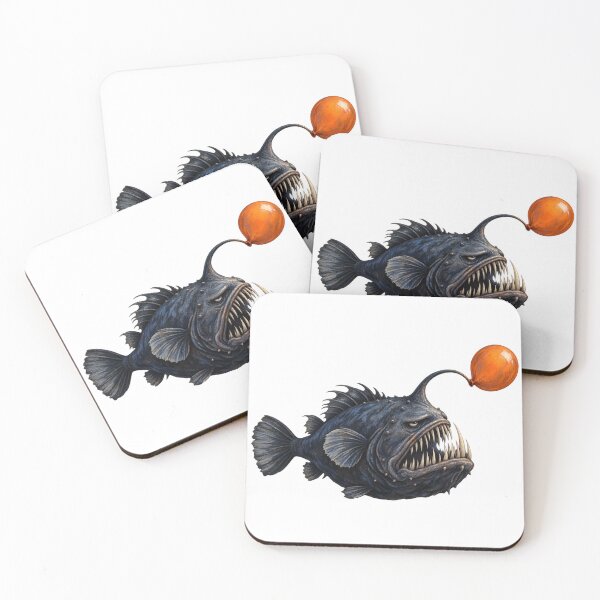 Item preview, Party of One - Grumpy Anglerfish with Birthday Balloon designed and sold by Digipeel.