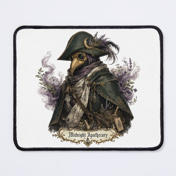 Item preview, Midnight Apothecary Gothic Plague Doctor Dark Fantasy Art Design designed and sold by inkoutninja.