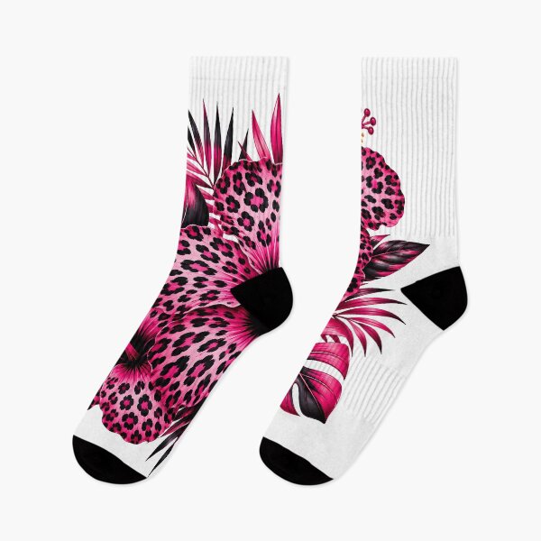 Item preview, Pink Leopard Print Hibiscus Flower Design designed and sold by inkflair2.