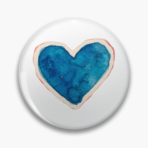 Item preview, Blue heart with white and red outline designed and sold by aakarst.