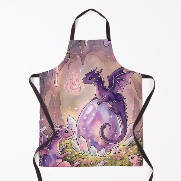 Item preview, Playful Pink and Purple Flying Dragons with Magical Glowing Egg Fantasy Art designed and sold by LexaArtworks.