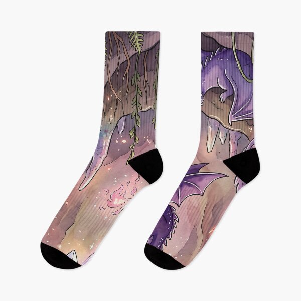 Item preview, Playful Pink and Purple Flying Dragons with Magical Glowing Egg Fantasy Art designed and sold by LexaArtworks.