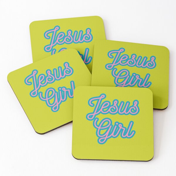Item preview, Jesus Girl Aesthetic Pink and Teal Christian Typography designed and sold by Shakira & Sahir Press Alliance.