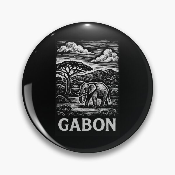 Item preview, Gabon Linocut Style  designed and sold by Thistle-TShop.