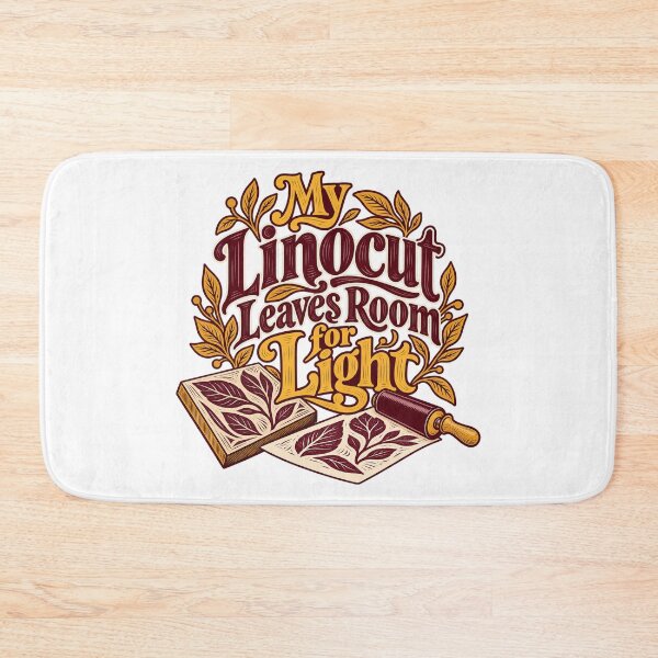 Item preview, My Linocut Leaves Room for Light Printmaking designed and sold by Bikivuno.