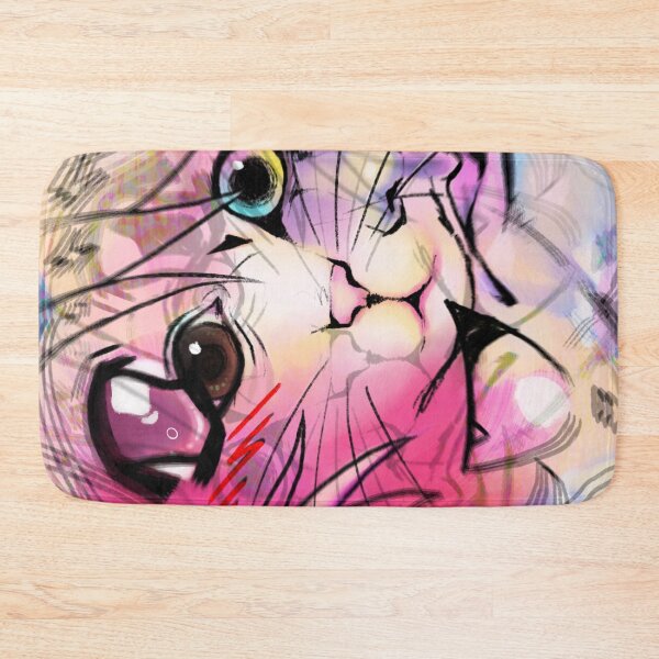 Item preview, Gato de anime psicodélico designed and sold by Cute Little Freakazoid.