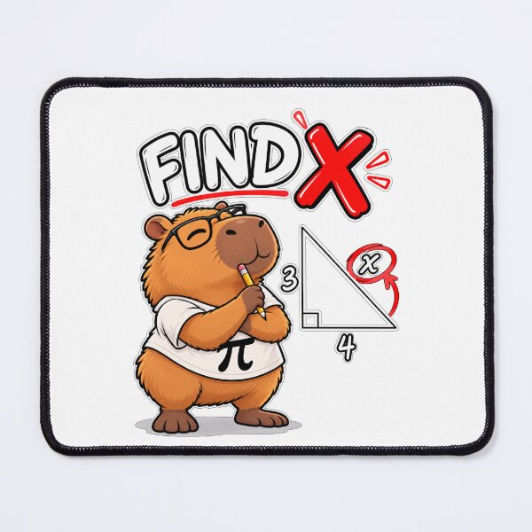 Item preview, Find X Math Funny Capybara Geometry Meme designed and sold by WeirdlyMild.