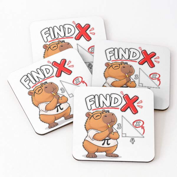 Item preview, Find X Math Funny Capybara Geometry Meme designed and sold by WeirdlyMild.