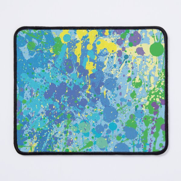 Item preview, Blue Yellow Green Abstract Paint Splatter designed and sold by tryandplay.