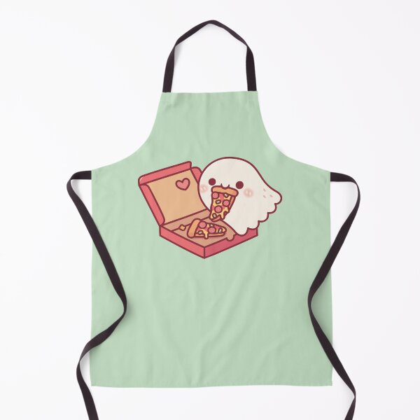 Item preview, Cute Ghost Loves Eating Pepperoni Pizza designed and sold by rustydoodle.