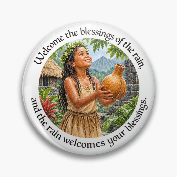 Item preview,   	 Polynesian Resilience Proverb - Welcome the blessings of the rain | Pacific Art designed and sold by ShakaLife.org.