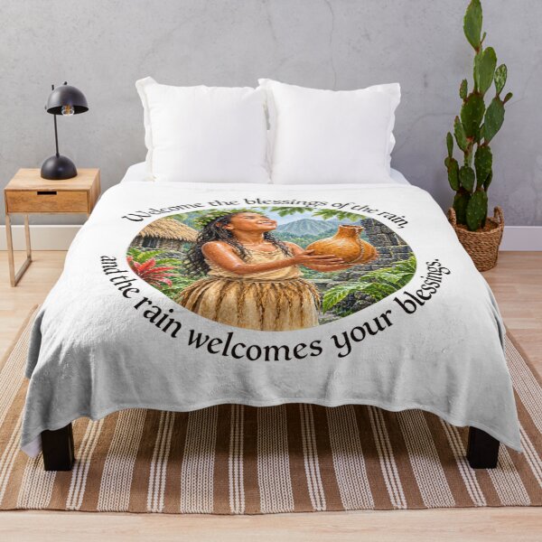 Item preview, Polynesian Resilience Proverb - Welcome the blessings of the rain | Pacific Art designed and sold by ShakaLife.org.
