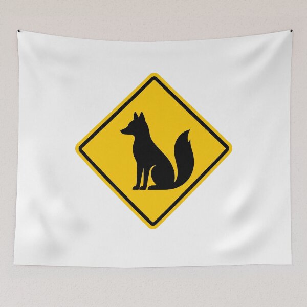 Item preview, Fox Crossing Japanese Road Sign | Japan Warning Sign | Japanese Design designed and sold by JapanMemoir.