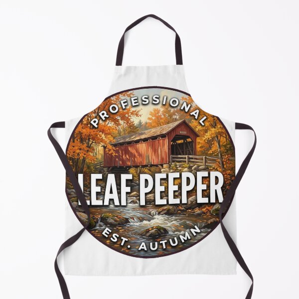 Item preview, Leaf Peeping Covered Bridge Autumn Round Badge Sticker designed and sold by DetourDgn.
