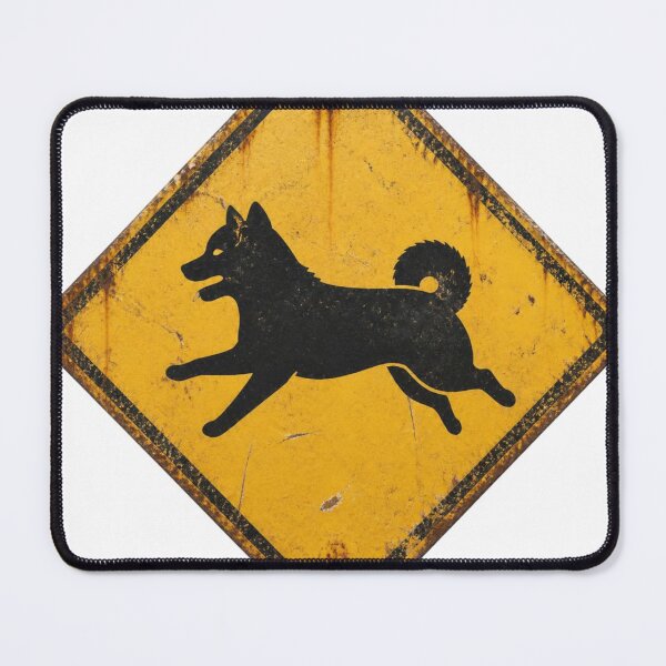 Item preview, Shiba Inu Crossing Japanese Road Sign (Vintage Rusty) | Japan Warning Sign | Japanese Design designed and sold by JapanMemoir.