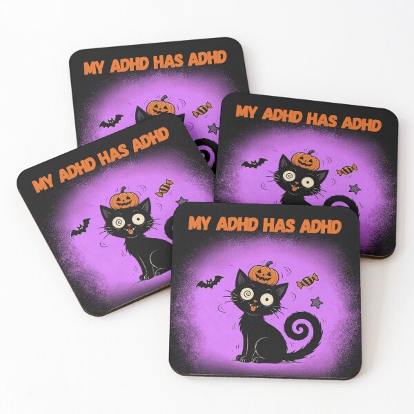 Item preview, My ADHD has ADHD Funny ADHD Halloween Cat designed and sold by T-version.