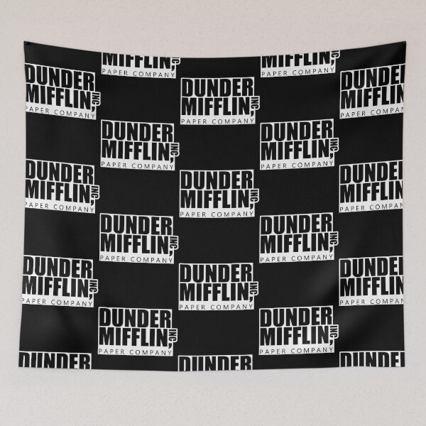 Item preview, Dunder Mifflin Logo - Bw Sticker designed and sold by harlotoreldela.