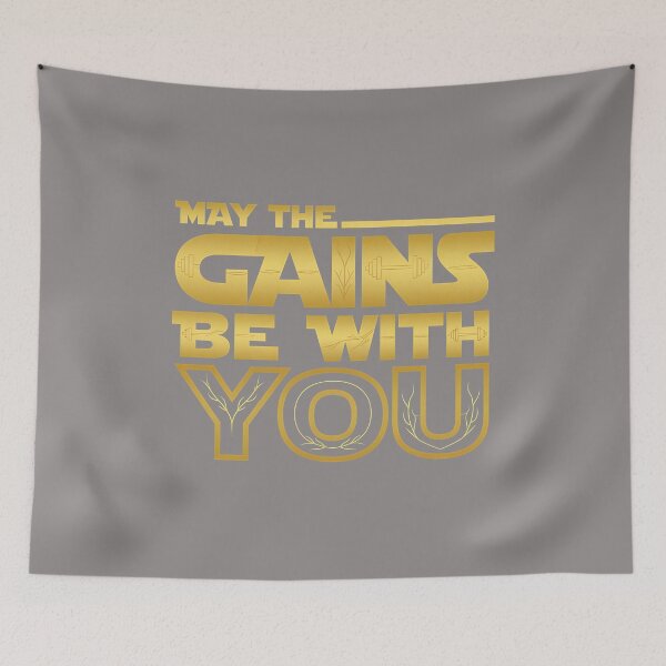 Item preview, May The Gains Be With You Gym Shirt-50 designed and sold by CalvinaTom.
