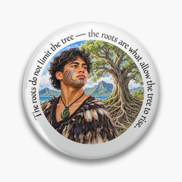 Item preview,  Polynesian Heritage Proverb - The roots do not limit the tree — the roots are what allow the tree to rise. | Pacific Art designed and sold by ShakaLife.org.